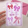 Cute Valentine Card With Ribbon Bow Pun For Girlfriend Or Wife, thumbnail 4 of 4