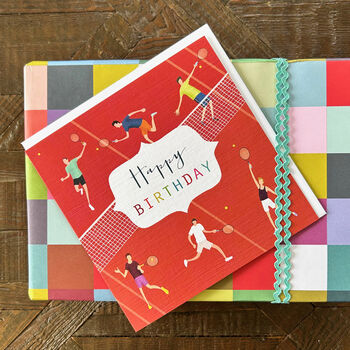 Red Tennis Birthday Card, 3 of 5