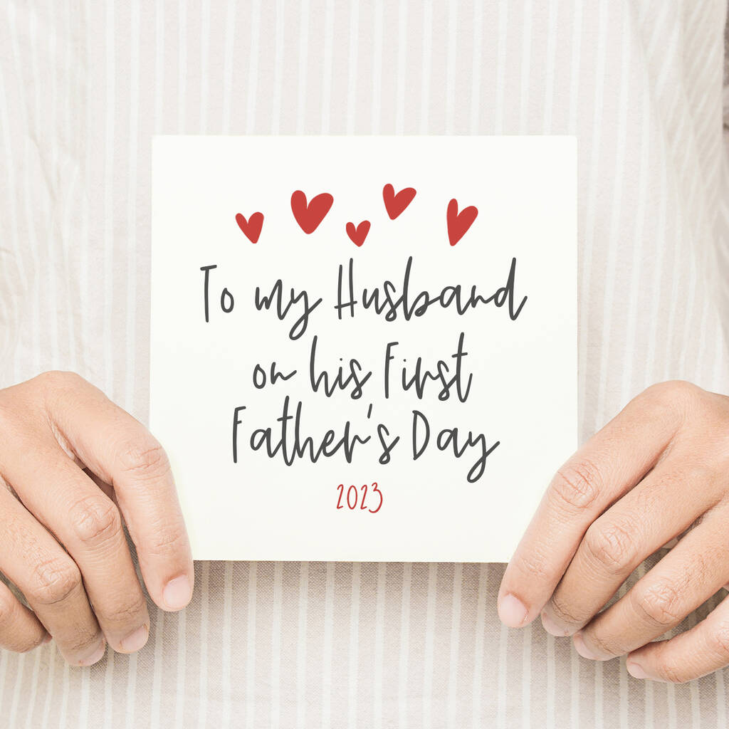My Husband On His First Fathers Day Card By Parsy Card Co 
