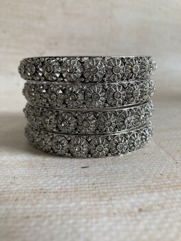 Oxidised Mirrorwork Indian Bangles Two.Eight, 2 of 4