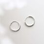 Sterling Silver Flat Huggies, thumbnail 9 of 12