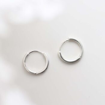 Sterling Silver Flat Huggies, 9 of 12