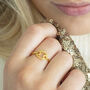 Gold Plated Adjustable Zodiac Ring, thumbnail 2 of 10