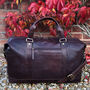 Luxury Buffalo Leather Holdall, Travel Bag, Gym Bag, thumbnail 3 of 11