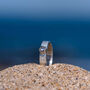 Salt And Pepper Diamond April Birthstone Ring In Textured Sterling Silver And 9ct Gold, thumbnail 4 of 6