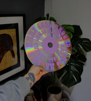 What Goes Around Upcycled 12' Laser Disc Decor, 3 of 6