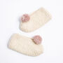 Mary Jane Pompom Slipper Knitting Kit, thumbnail 4 of 8