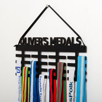 Personalised Medal Display Board Black, 8 of 9