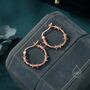 Sterling Silver Barbed Wire Hoops With Oxidised Finish, thumbnail 3 of 11