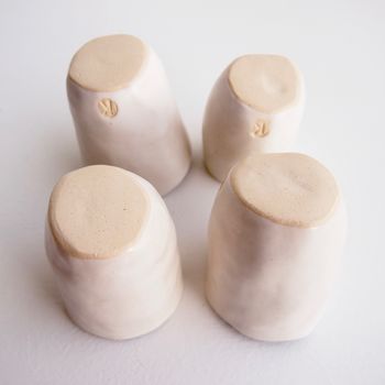 Handmade Small White And Gold Ceramic Flower Vases, 7 of 7