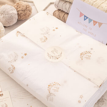 Personalised Sage Green Baby Blanket – Mini Stripe Design, 6 of 12