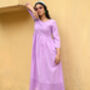 Daisy Embroidered Lilac Maxi Dress, thumbnail 2 of 5