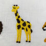 Children's Safari Embroidered Oblong Nursery Cushion, thumbnail 4 of 5