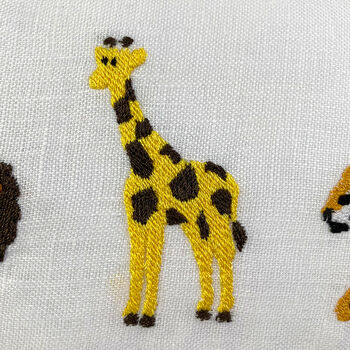 Children's Safari Embroidered Oblong Nursery Cushion, 4 of 5