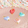 Four In One Glazed Ceramic Heart Necklace, thumbnail 5 of 7