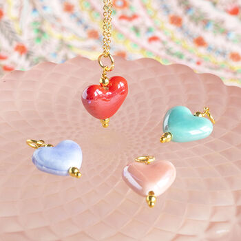 Four In One Glazed Ceramic Heart Necklace, 5 of 7