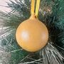 Gold Baubles Set Of Six Christmas Decoration, thumbnail 5 of 9