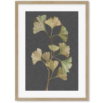 Grey Vintage Botanical Leaf Art Print, 4 of 6
