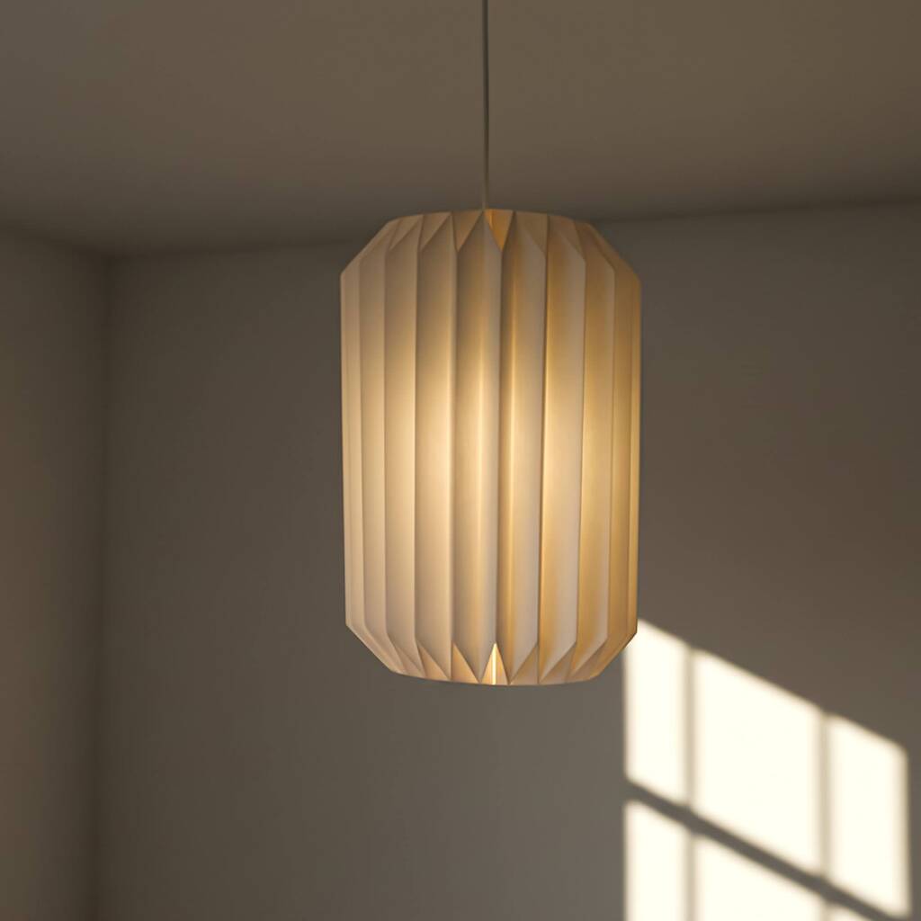 Origami Paper Tube Lampshade, 1 of 5