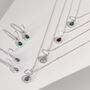 Genuine Birthstone Sterling Silver Necklace, thumbnail 6 of 12