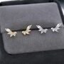 Cz Cluster Marquise Stud Earrings In Sterling Silver, thumbnail 4 of 12