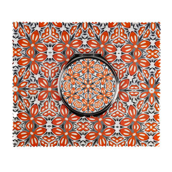 Orange Fox Flower Compact Mirror And Lens Cloth, 6 of 12