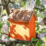 Sunset Lodge Personalised Orange Wooden Bird House, thumbnail 4 of 8