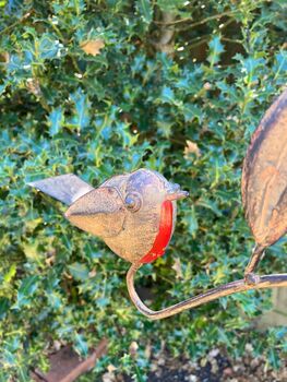 128cm Robin Wind Spinner Metal Garden Statue Memorial Gift, 8 of 8