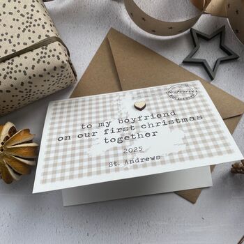 To My Boyfriend On Our First Christmas Card Personalised, 3 of 4
