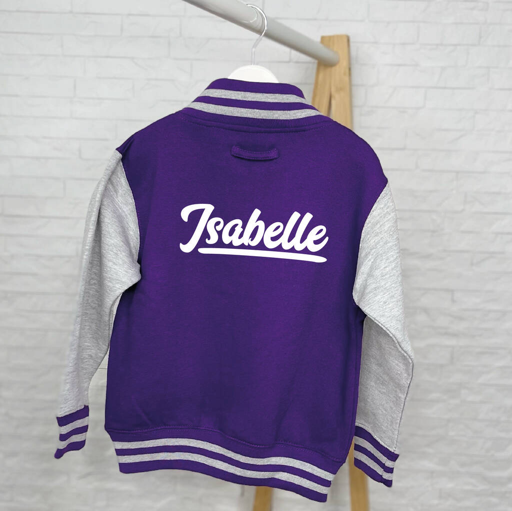 Kids Personalised Varsity Jacket By Lovetree Design