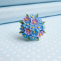 Hand Painted Forget Me Not Brooch, thumbnail 1 of 4