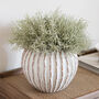 Large Ribbed Round Ceramic Vase, thumbnail 2 of 4