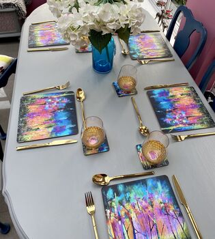 Colourful Abstract Woods Placemats X Two, 8 of 9