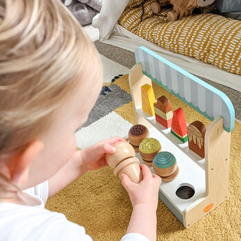 Wooden Ice Cream Play Shop With Accessories, 6 of 10