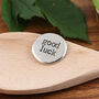 Good Luck Pewter Pocket Pebble Message Token, thumbnail 4 of 9