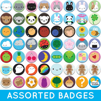 Assorted Kawaii Badges For Party Bags, 2 of 3