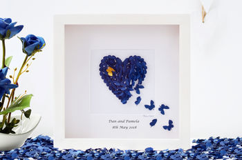 Valentine's Day Framed 3D Butterfly Heart Colour Choice, 5 of 5