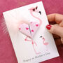 Flamingo First Mother's Day Origami Heart Card, thumbnail 2 of 5