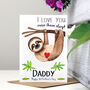 Sloth 1st Father's Day Card, thumbnail 1 of 3