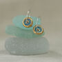 Blue Pool Sterling Silver Small Hoops, thumbnail 2 of 5
