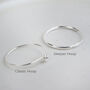 Sterling Silver Textured Hexagon Charm Hoops, thumbnail 3 of 8