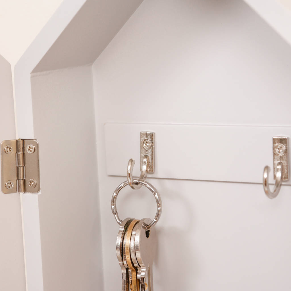 French Country Cottage Grey Wooden Key Box Holder By Dibor