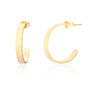 Hanna 18ct Gold Plate Brushed Hoop Earrings, thumbnail 2 of 3