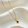 Personalised Sapphire Birthstone 45th Wedding Anniversary Necklace With Initial Charm, thumbnail 4 of 7