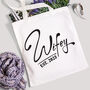 Personalised Wifey Est Bride To Be Pastel Tote Bag, thumbnail 2 of 6