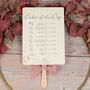 Blush Flowers Wedding Order Of The Day Fan, thumbnail 5 of 5