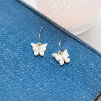 White Butterfly Necklace And Earrings, 7 of 7