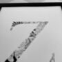 'Letter Z' Linear Illustration Print, thumbnail 3 of 7