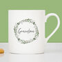 Grandparents Christmas Wreath China Mugs Set, thumbnail 2 of 3