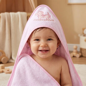 Personalised Pink Elephant Hooded Baby Towel, 3 of 11